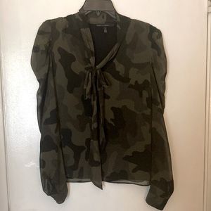 Women’s blouse, Black market camouflage print